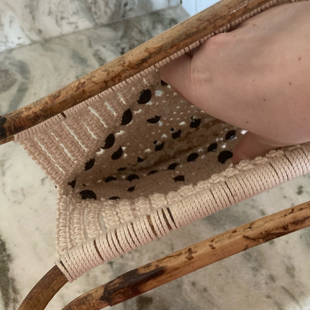 Handmade Macrame Crochet Beaded Bag - Picture 7 of 9